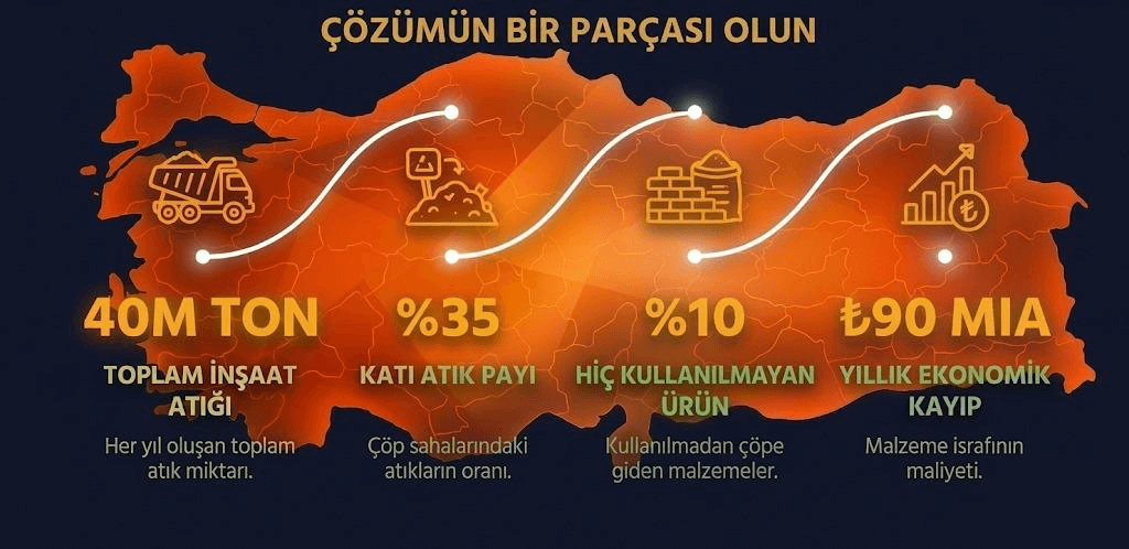 Çözümün Bir Parçası Olun - Türkiye İnşaat Atık İstatistikleri